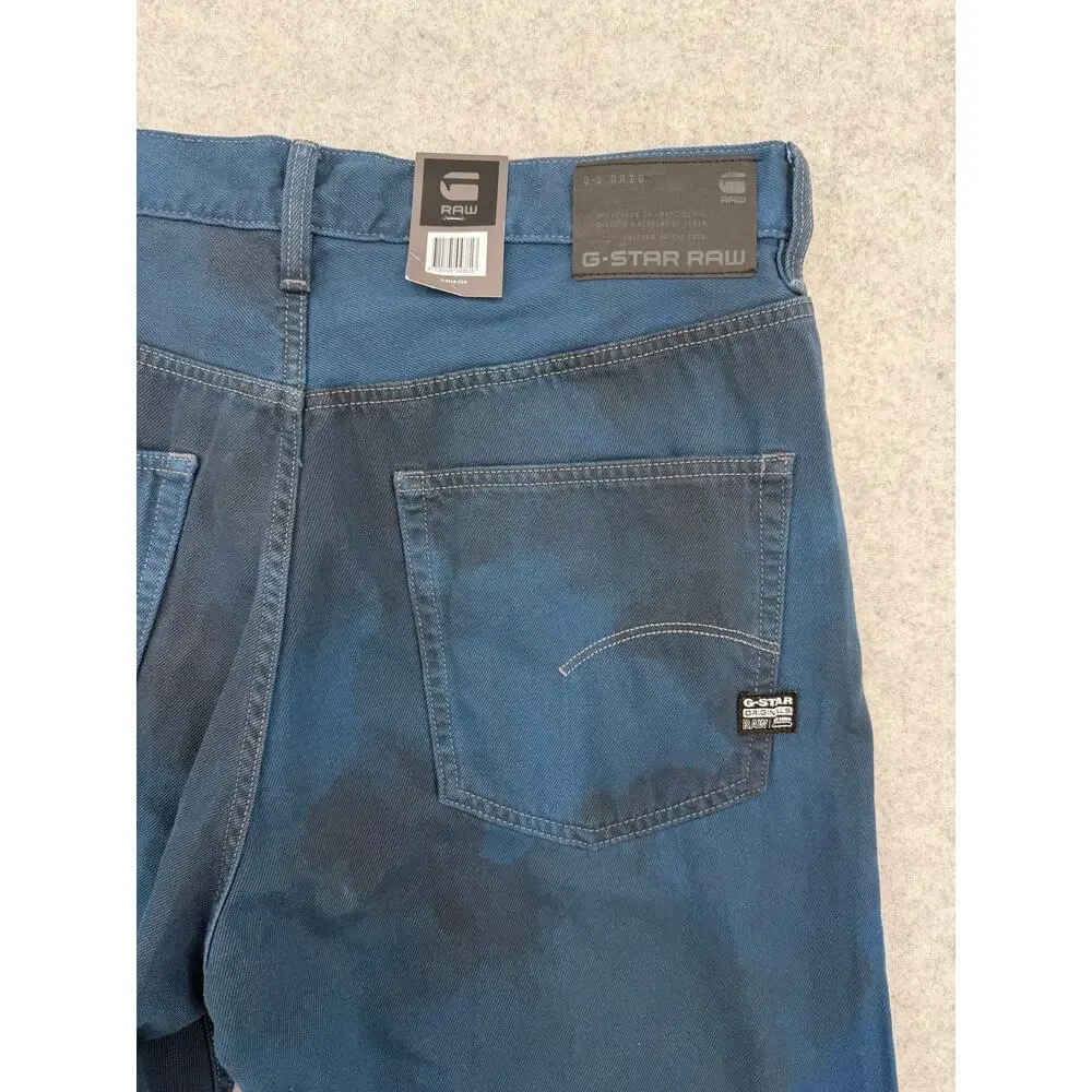 NWT G-Star Raw Type 96 Loose Sea Blue Vintage Wash Jeans Denim Size 36/32